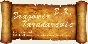 Dragomir Karadarević vizit kartica